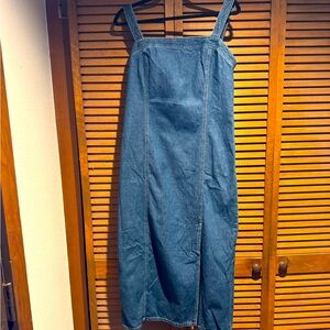 Ann Taylor Denim Jumper Dress